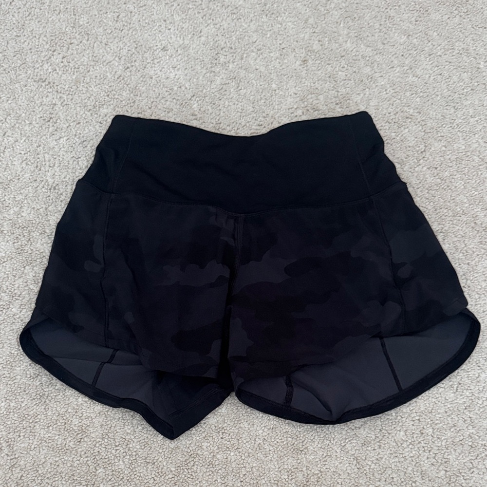 lululemon athletica Black Camo Women's Athletic Shorts